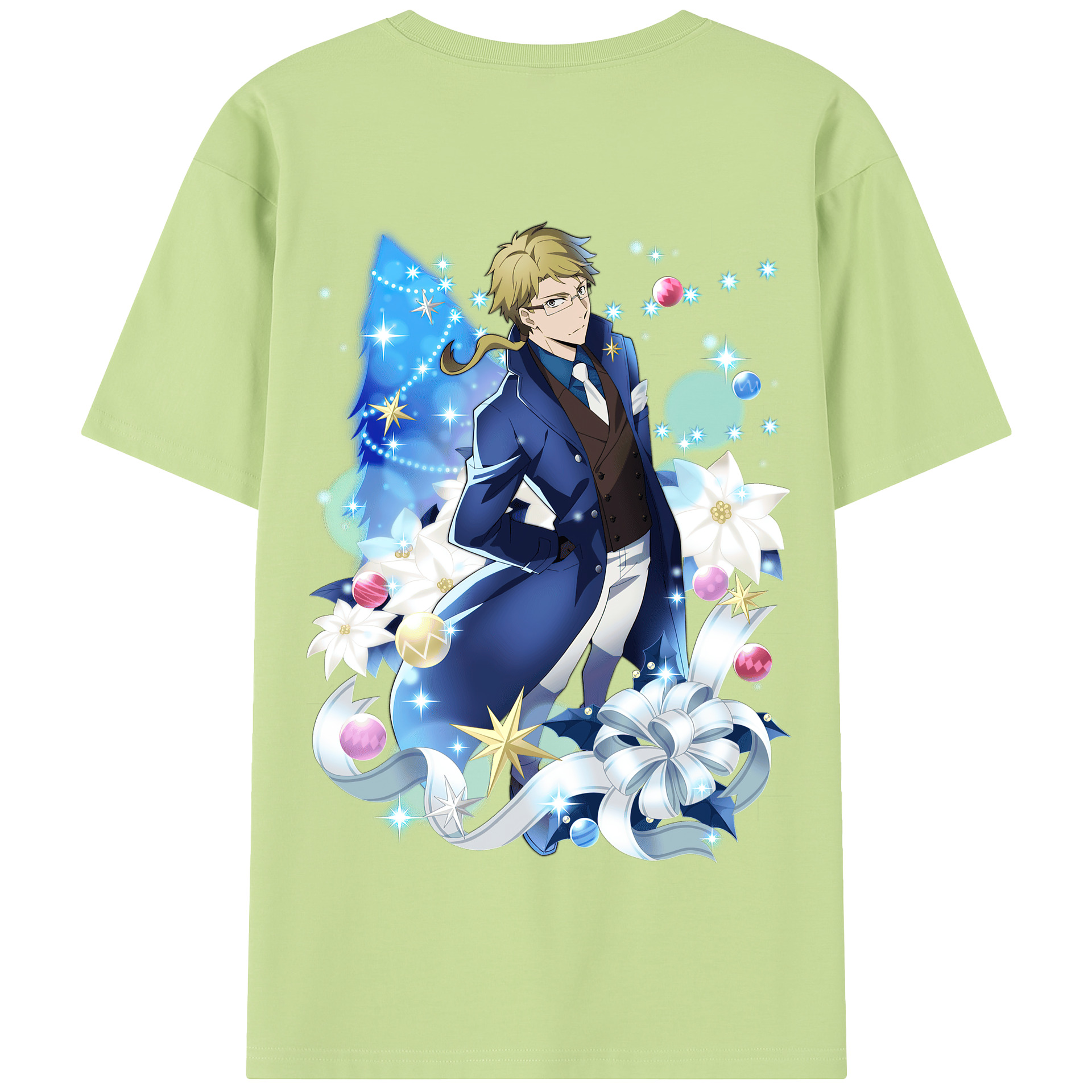 （画像用） 文豪ストレイドッグス Bungo Stray Dogs 綿100％半袖Tシャツ（背面プリント）
